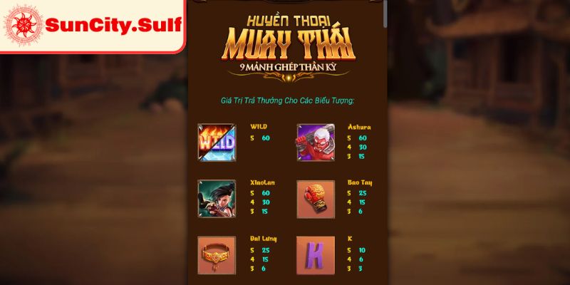 Tận dụng lượt quay Huyền Thoại Muay Thái SunCity miễn phí 