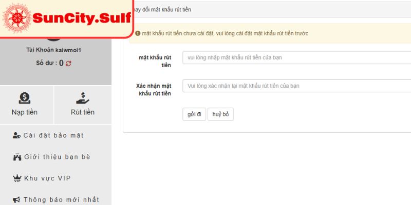 Rút Tiền SunCity Với Thời Gian Xử Lý Tối Ưu Mọi Thành Viên 1 Điều kiện để hội viên thực hiện rút tiền SunCity